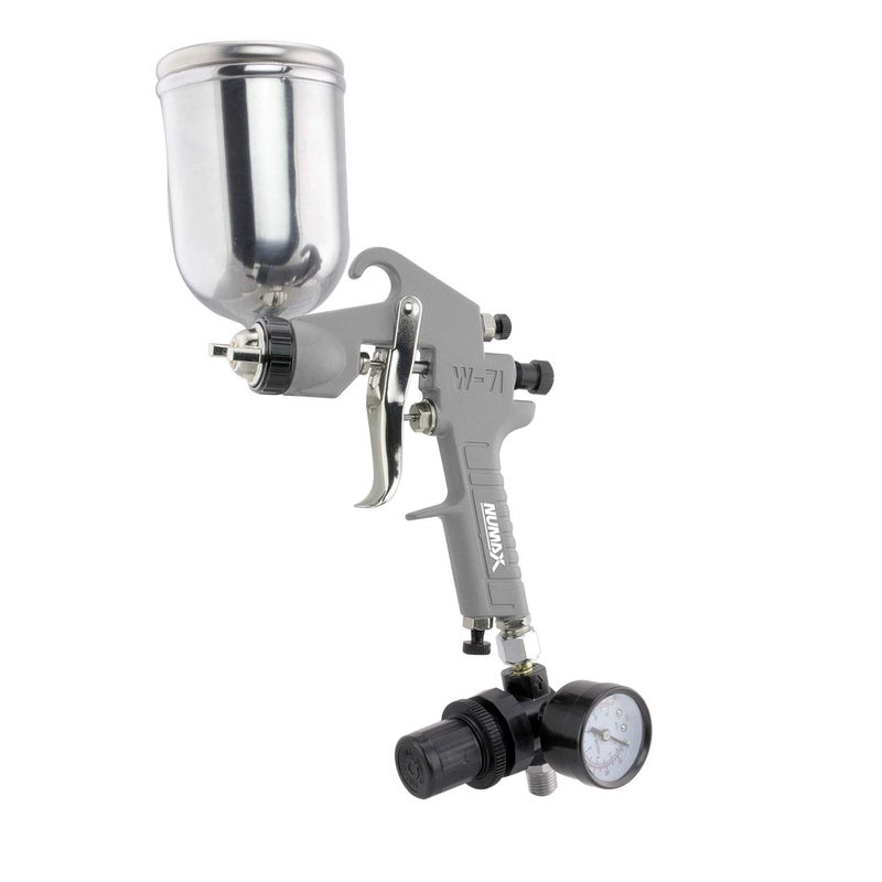 NuMax SPSC15 Pneumatic 1.5mm Tip Gravity Feed Spray Gun with 400cc Aluminum Cup - Image 1